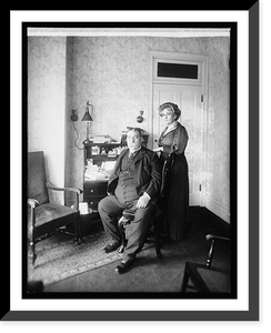 Historic Framed Print, Dr. Oliveira de Lima & wife, 12/9/20,  17-7/8" x 21-7/8"