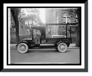 Historic Framed Print, Emerson & Orme, service truck,  17-7/8" x 21-7/8"