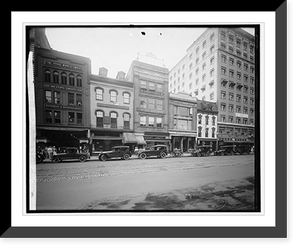 Historic Framed Print, Gaseh[?] & Brige[?], F St., [Washington, D.C.], view,  17-7/8" x 21-7/8"