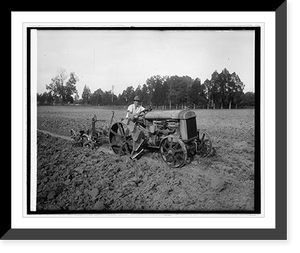 Historic Framed Print, Ford tractor demonstration - 9,  17-7/8" x 21-7/8"