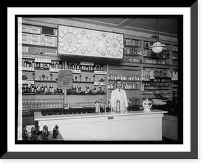 Historic Framed Print, Peoples Drug store, 31 & M, [Washington, D.C.], soda fountian,  17-7/8" x 21-7/8"
