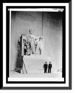 Historic Framed Print, Lincoln Statue, Lincoln Memorial, [Washington, D.C.],  17-7/8" x 21-7/8"