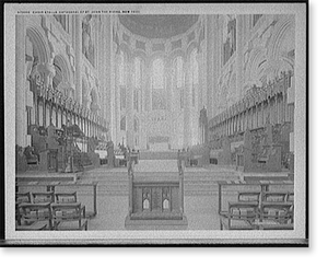 Vintage Building Photo - New York City - Choir stalls, Cathedral of St