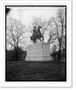 Vintage Photo Print - Washington, DC - Statue Circle