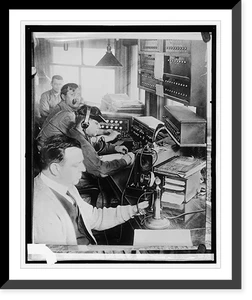 Vintage Americana Print - Telephone/radio operators