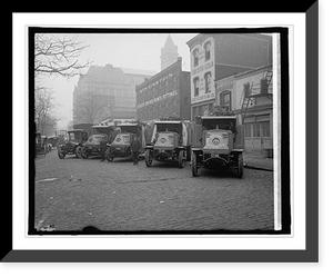 Historic Framed Print, Pigley Wigley trucks,  17-7/8" x 21-7/8"