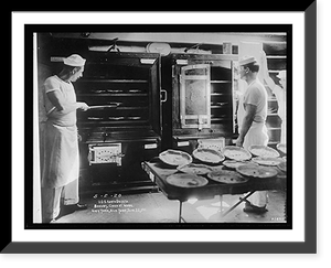 U.S.S. North Dakota. Bakery, crew at work, Navy Yard, New York, June 22, 1911 Classic, Antique Print