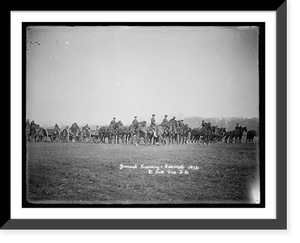 Historic Framed Print, General Kearney's funeral, 1912, D. Batt, 3rd F.A., [Arlington Cemetery, Virginia],  17-7/8" x 21-7/8"