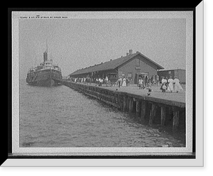 Historic Framed Print, D.& C. str. at dock, St. Ignace, Mich.,  17-7/8" x 21-7/8"