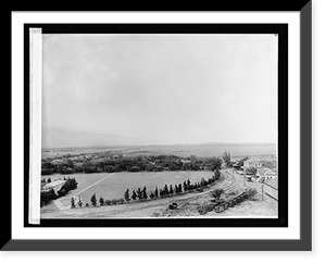 Sugar plantation. Hawaii. Showing shipping port in distance, Antique Poster
