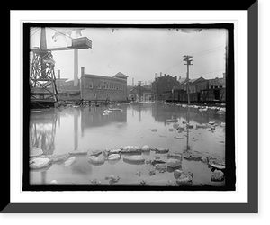Historic Framed Print, Flood, Wash., D.C., Feb. 1918,  17-7/8" x 21-7/8"
