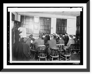 Treasury Dept. Savings Committee, Italian class receiving instructions in English & citi Classic, Antique Print