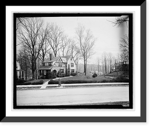 Historic Framed Print, View of house, Wash., D.C.,  17-7/8" x 21-7/8"