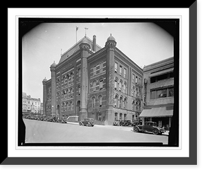 Historic Framed Print, Franklin School Bldg. exterior, 13th St., N.W., Wash., D.C.,  17-7/8" x 21-7/8"