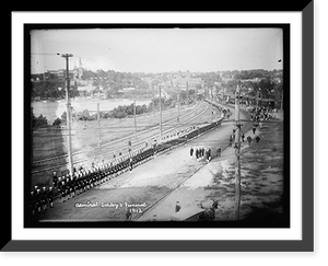 Historic Framed Print, Admiral Schley's funeral, 1912,  17-7/8" x 21-7/8"