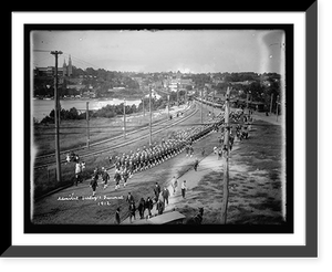 Historic Framed Print, Admiral Schley's funeral, 1912 - 3,  17-7/8" x 21-7/8"