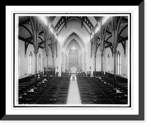 Historic Framed Print, Church of Ascension, interior,  17-7/8" x 21-7/8"