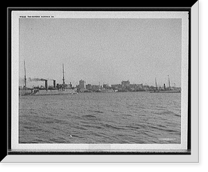Historic Framed Print, The Harbor, Norfolk, Va.,  17-7/8" x 21-7/8"