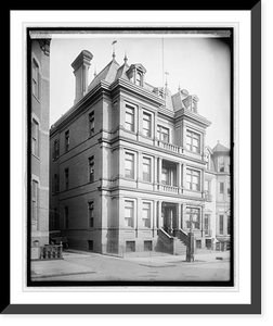 Mexican Embassy, Eye St. (moved), Washington, D.C, Antique Print