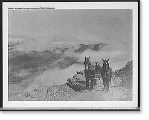 Vintage Photo Print - Mt. Washington carriage road, White Mts., N.H