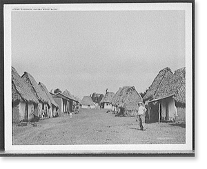 Antique City View - Chorrera, Panama, street scene - Historic Wall Art Gift