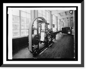 Historic Framed Print, Bureau Eng. & Ptg. Intaglio Web Press prints, [.],drives, preforates & completes postage,  17-7/8" x 21-7/8"