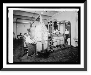 Historic Framed Print, Ofc. U.S. Treasuer, Redemption Division. Machines for washing soiled money, [1914],  17-7/8" x 21-7/8"