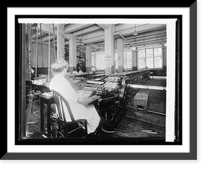 Historic Framed Print, Bureau of Engraving & Ptg. Machines for sizing and drying money, new method, [1914],  17-7/8" x 21-7/8"