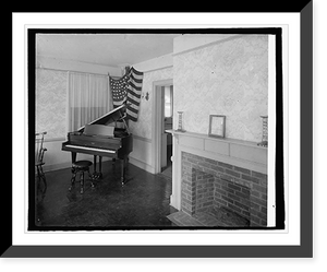 Historic Framed Print, Piano, model house,  17-7/8" x 21-7/8"
