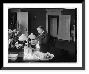 Historic Framed Print, Taft at desk,  17-7/8" x 21-7/8"