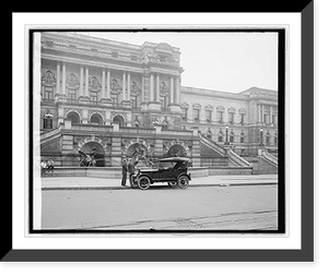 Historic Framed Print, Ford Motor Co. Ford touring car at Library [of Congress, Washington, D.C.],  17-7/8" x 21-7/8"