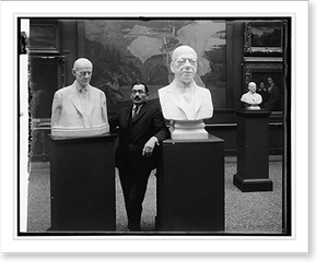 Vintage Photo Print - Washington, DC - Dykaar with busts of Pres