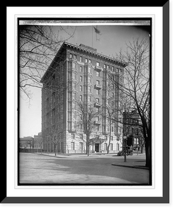 Historic Framed Print, Lafayette Hotel, [16th and I St., N.W., Washington, D.C.],  17-7/8" x 21-7/8"