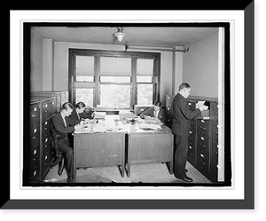 Historic Framed Print, Bu. of Identification, Dept. of Justice, [Washington, D.C.],  17-7/8" x 21-7/8"