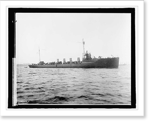 Vintage Nautical Print - U.S. Ship Preston, 1910