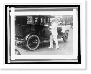 Vintage Americana Print - Herbert Hoover auto