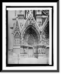 Historic Framed Print, France, Rheims Cathedral,  17-7/8" x 21-7/8"