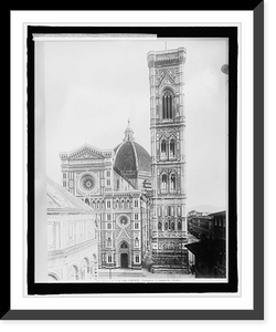 Historic Framed Print, Italy, Cathedral, Florence,  17-7/8" x 21-7/8"