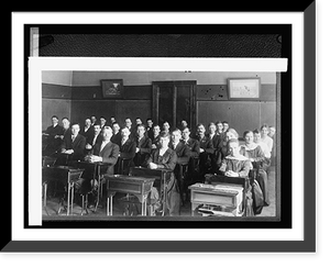 Historic Framed Print, Bureau of Labor, Naturalization class - 3,  17-7/8" x 21-7/8"