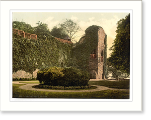 Vintage Photochrom - Abergravenny Castle Abergravenny Abergavenny