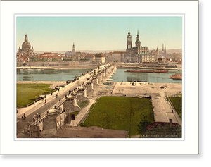 Historic Photochrom - Altstadt Dresden seen from the Ministry of War
