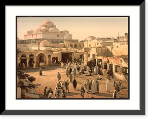 Historic Framed Print, Bab Suika-Suker Square Tunis Tunisia,  17-7/8" x 21-7/8"