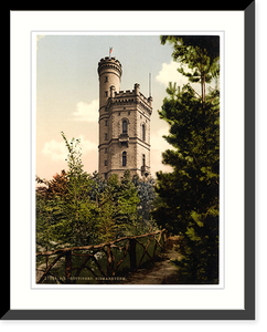 Historic Framed Print, Bismarks Tower Gottingen Hartz Germany,  17-7/8" x 21-7/8"