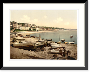 Historic Framed Print, Boating beach Dawlish England,  17-7/8" x 21-7/8"