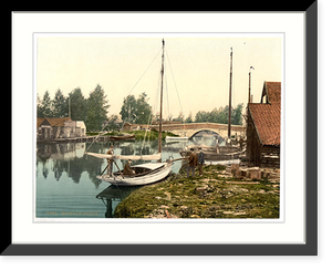 Historic Framed Print, Bridge Wroxham England,  17-7/8" x 21-7/8"