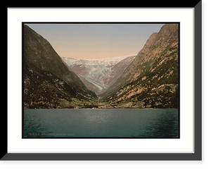 Historic Framed Print, Buerbrae Glacier Odde Hardanger Fjord Norway,  17-7/8" x 21-7/8"