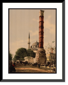 Historic Framed Print, The burnt column Constantinople Turkey,  17-7/8" x 21-7/8"