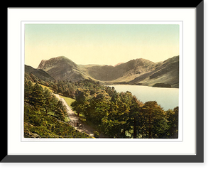 Historic Framed Print, Buttermere and Hasness Lake District England,  17-7/8" x 21-7/8"