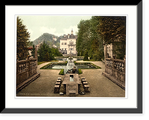 Historic Framed Print, Castle Hellbrun (i.e. Hellbrunn) Salzburg Austro-Hungary,  17-7/8" x 21-7/8"