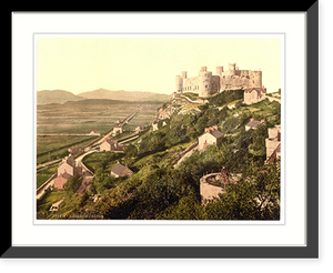 Historic Framed Print, The castle Harlech Castle Wales,  17-7/8" x 21-7/8"